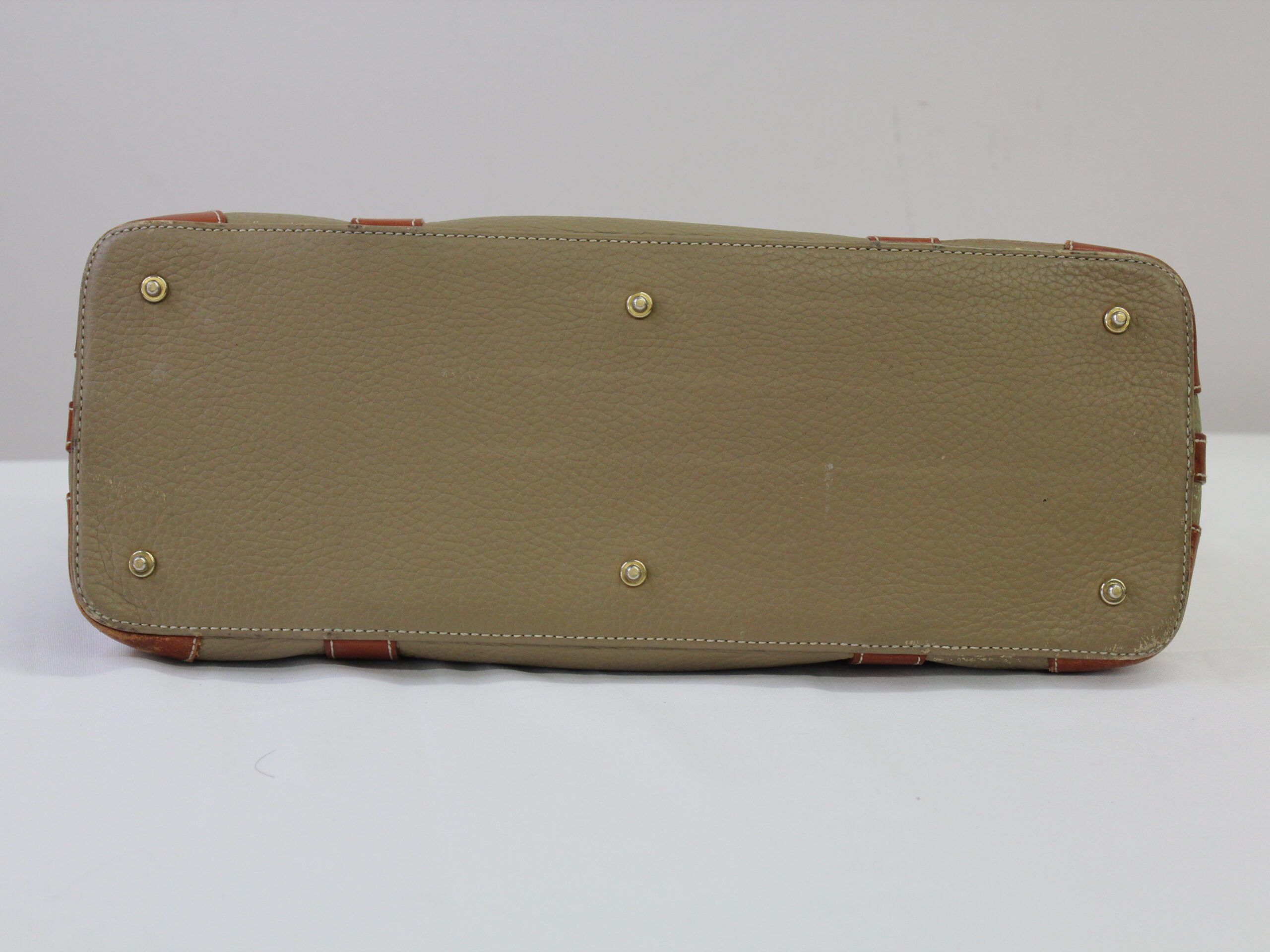 Dooney & Bourke Vintage Tan Leather Shoulder Bag - Image 3