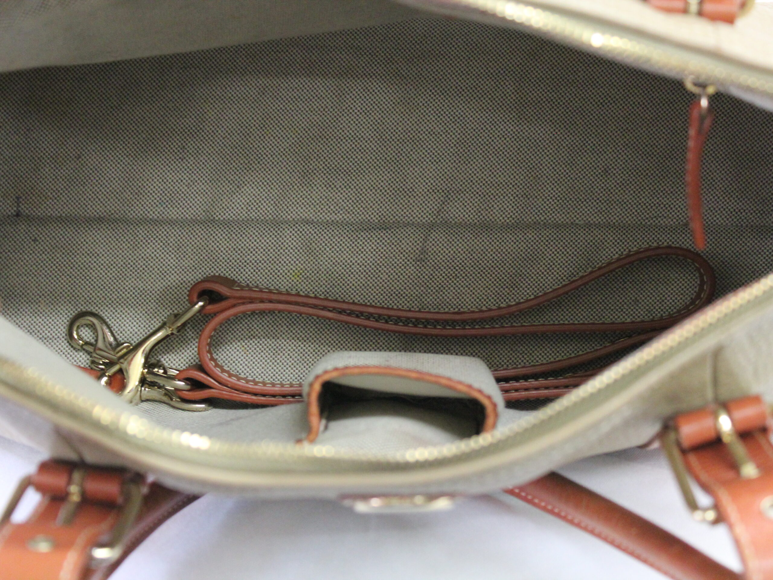 Dooney & Bourke Vintage Tan Leather Shoulder Bag - Image 2