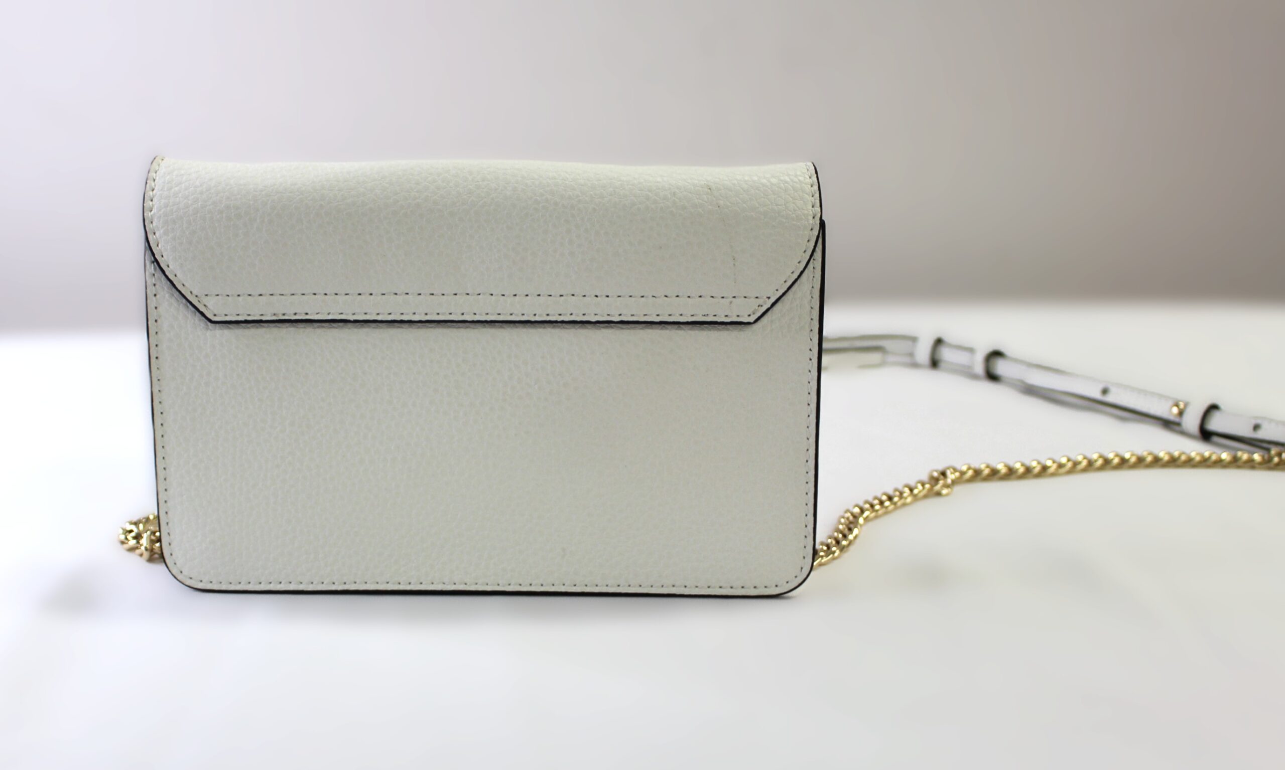 Cromia Vintage Leather White Crossbody purse - Image 4