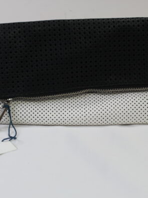 LP Blue Linea Pelle Black White Folded Envelope Bag