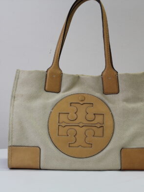 Tory Burch Vintage Tan Fabric Tote
