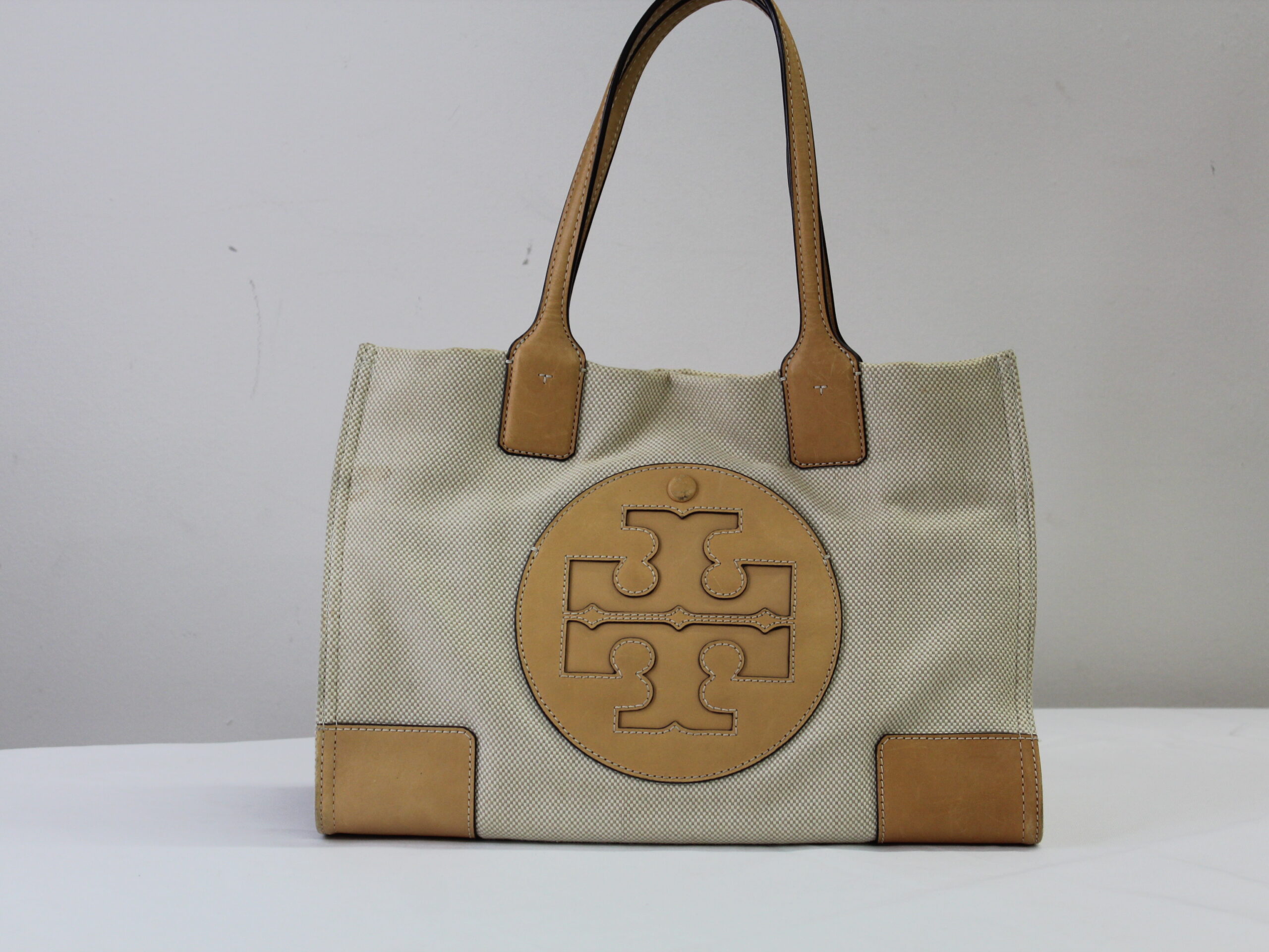 Tory Burch Vintage Tan Fabric Tote