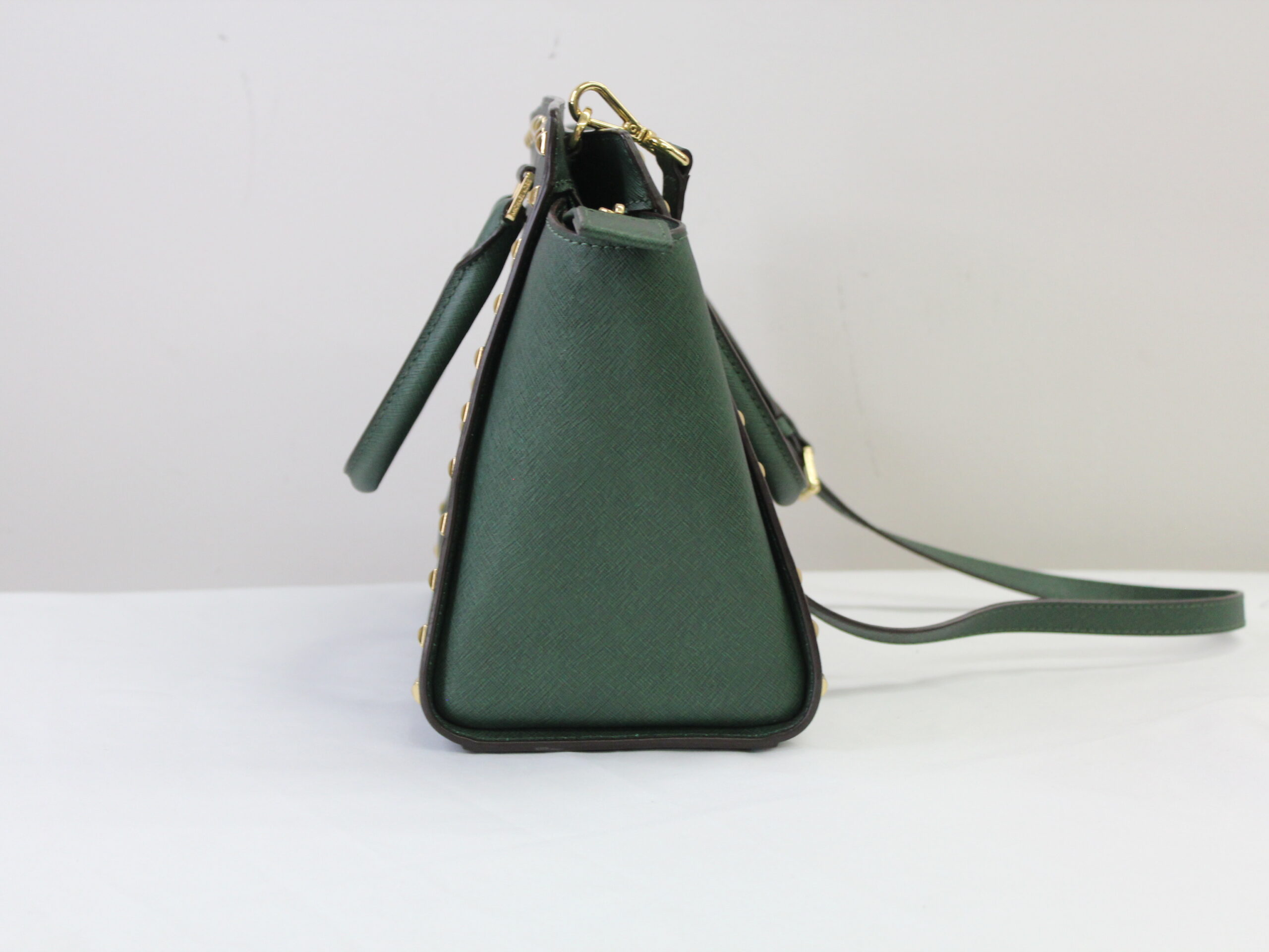 Michael Kors Vintage Green Shoulder-Bag Purse - Image 2