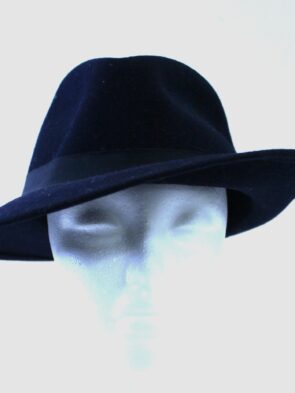 Doeskin Felt Vintage 100% Wool Blue Hat