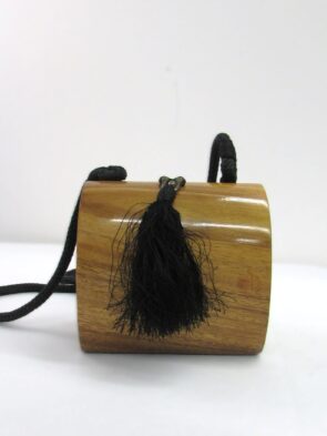 Timmy Woods Beverly Hills Collection Wooden Crossbody Purse with Duster