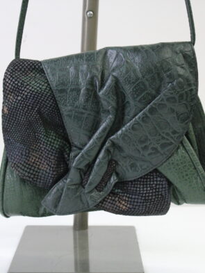 Unbranded Vintage Green Leather Crossbody Purse