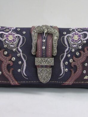 Unbranded Crossbody  Wallet Purse Purple with Buckle