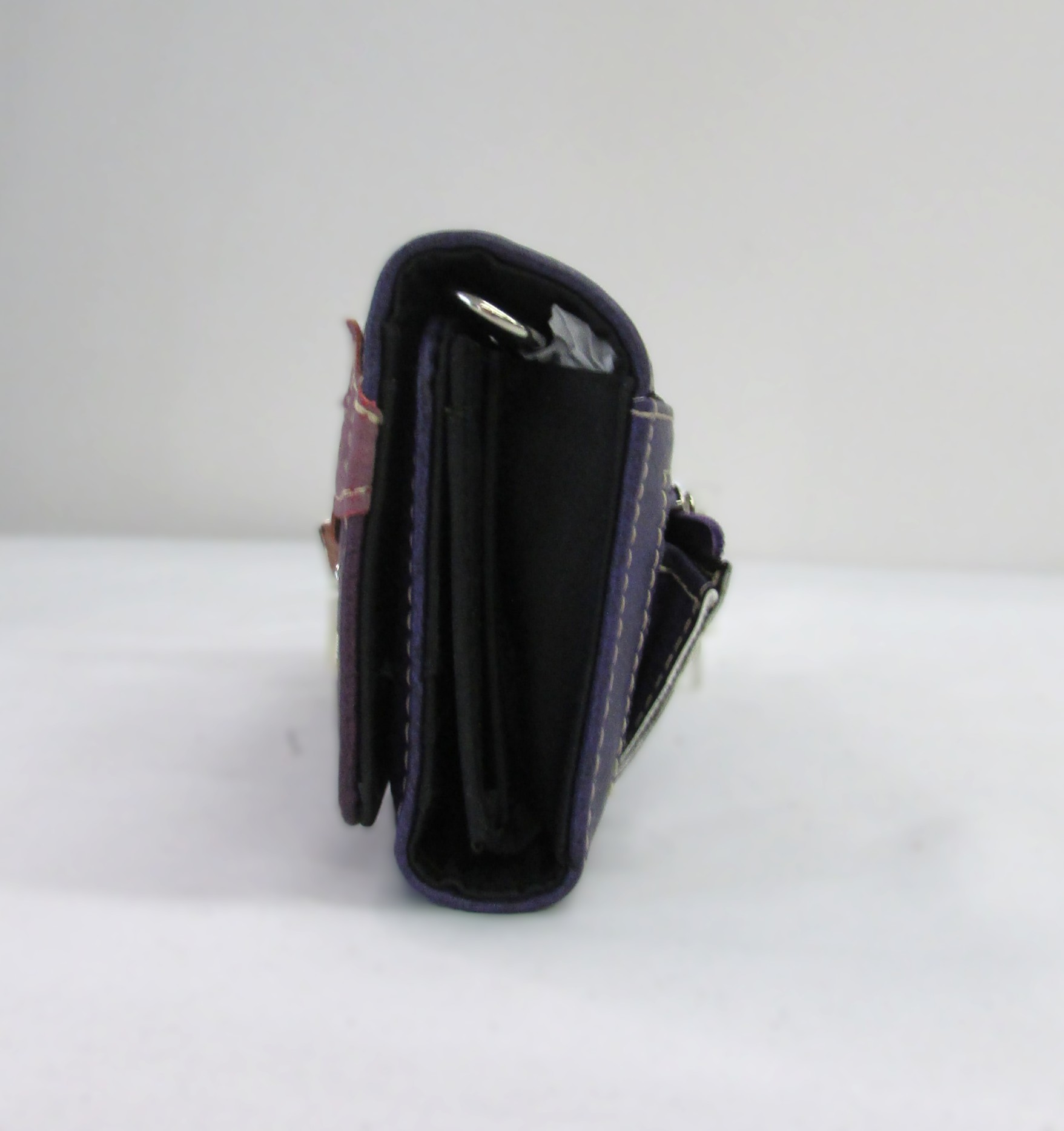 Unbranded Crossbody Wallet Purse Purple with Buckle - Image 6