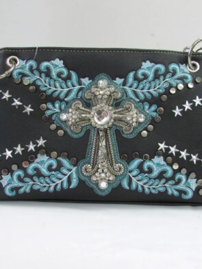 Action Imports Multi Color Leather Shoulder Tote Bag