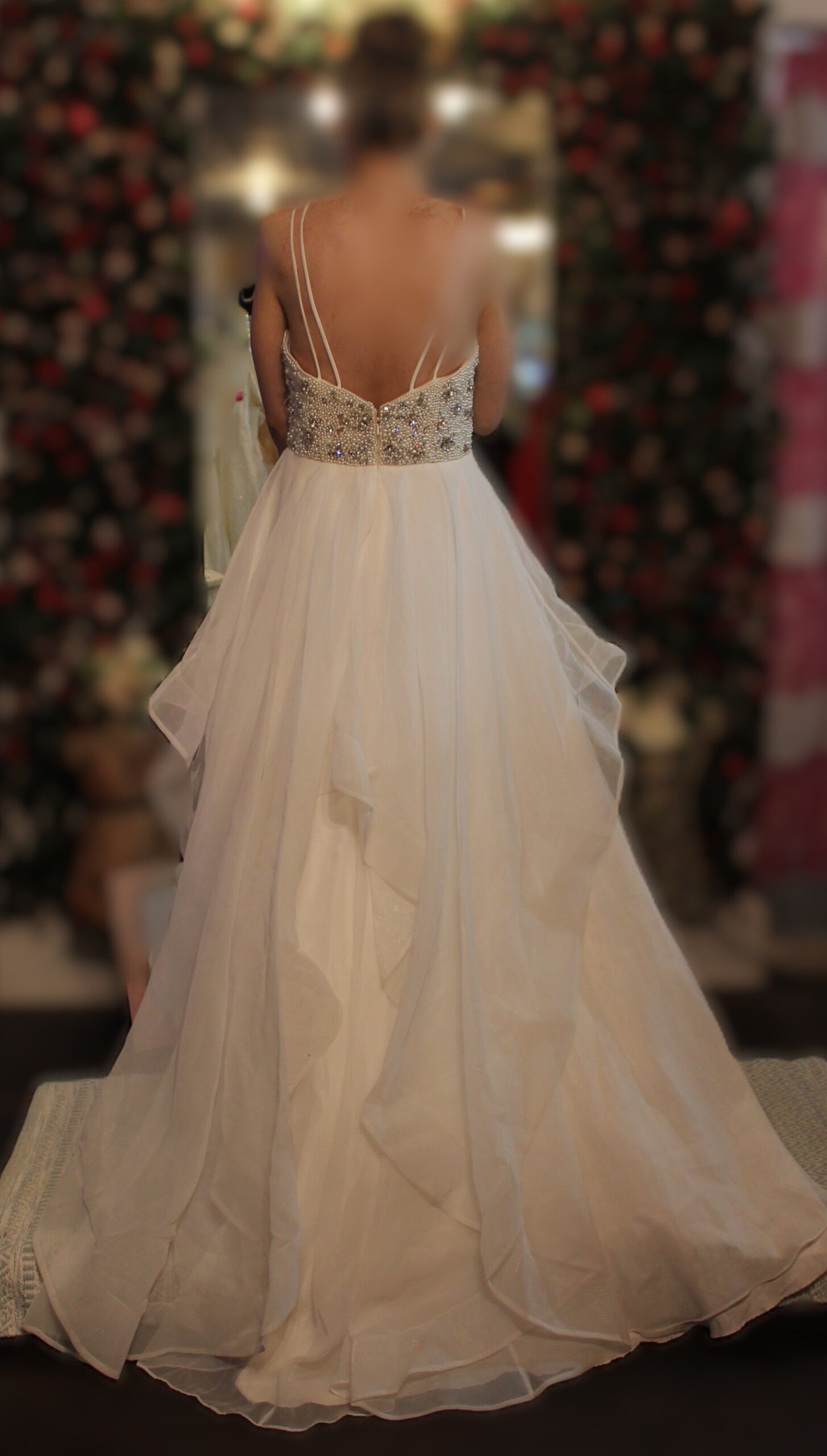 Ashley Lauren White Beaded Gown Size 8 - Image 2