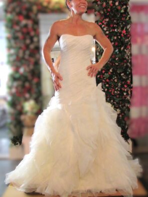 Mori Lee by Madeline Gardner, Chiffon Bridal Gown Size 10