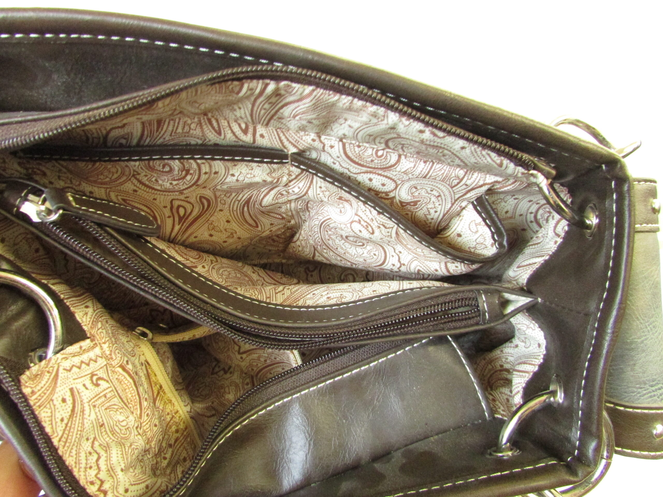 Blazin Roxx Vintage Leather Blue Tote - Image 5