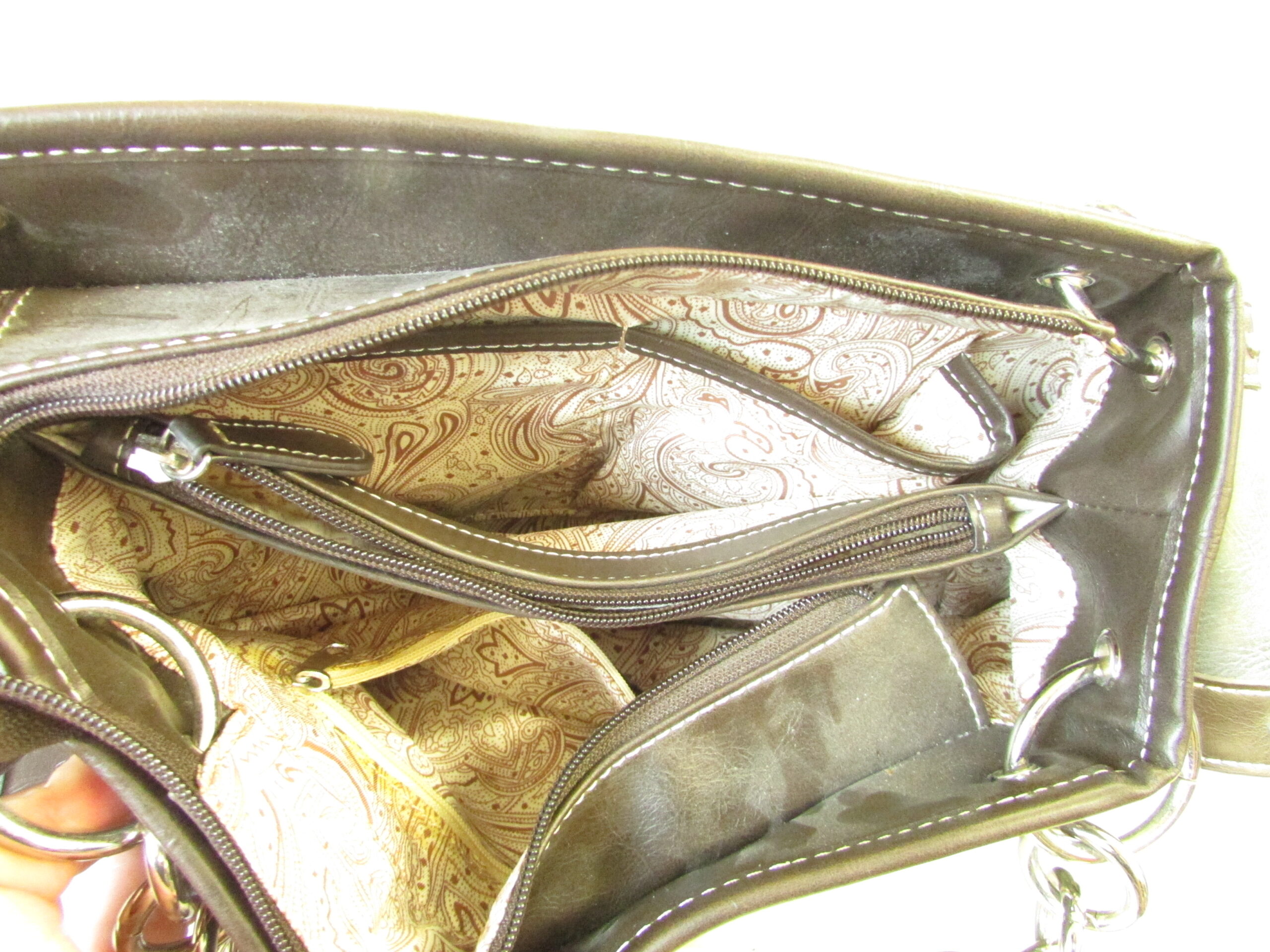 Blazin Roxx Vintage Leather Blue Tote - Image 6