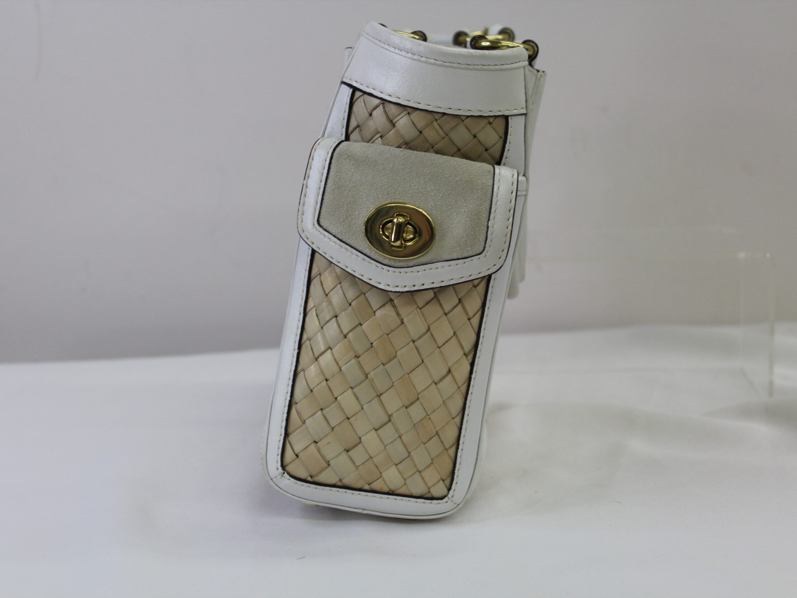 Coach Vintage Wicker Shoulder Bag Purse - Image 3