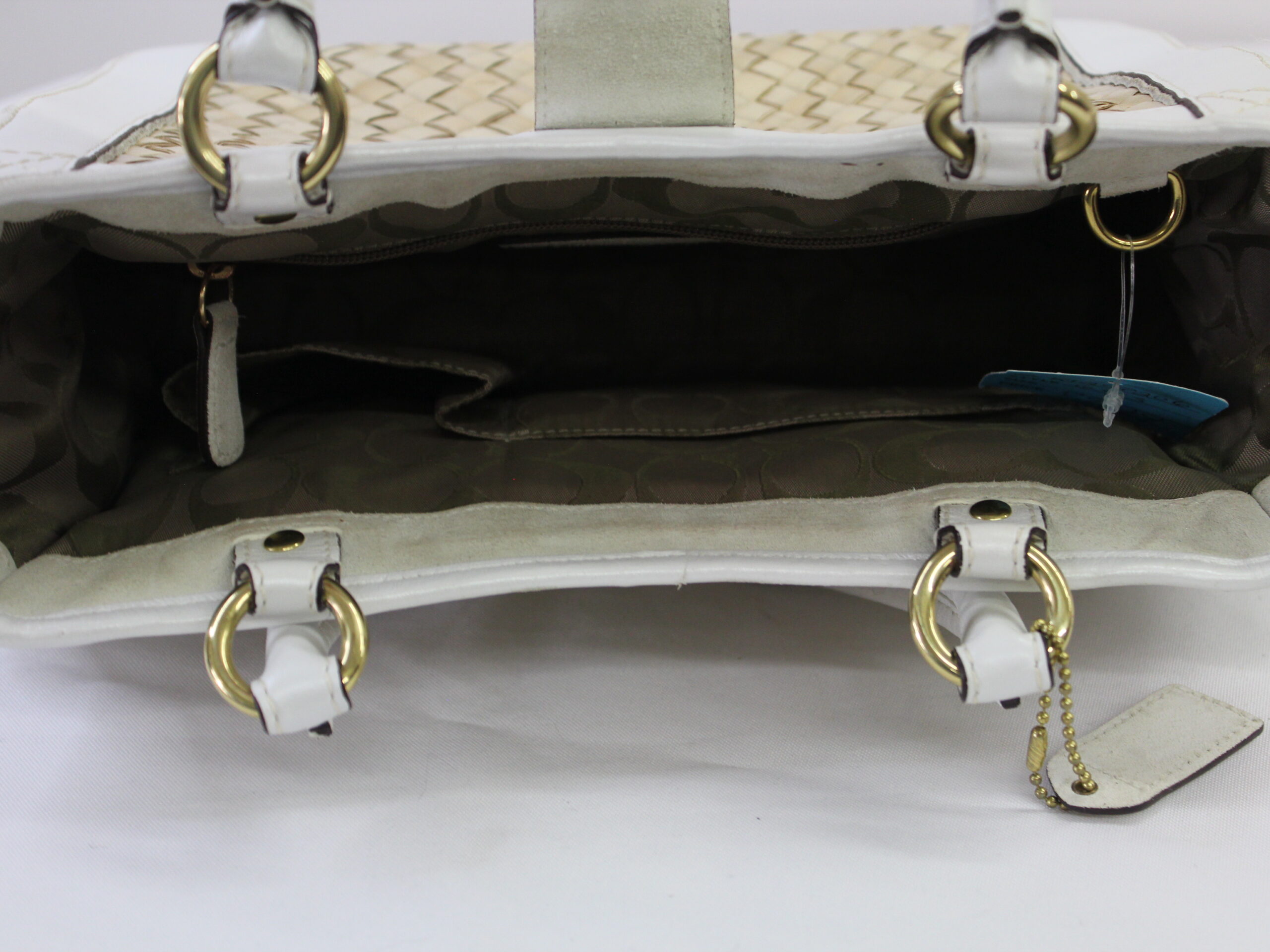 Coach Vintage Wicker Shoulder Bag Purse - Image 5