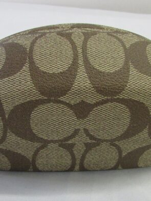 Coach Signature Hard Clamshell Brown Sunglass Case