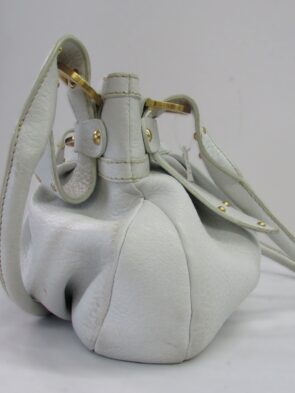 Maxx New York Vintage Off White Leather Shoulder Bag