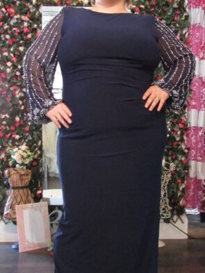 Marina Long Sleeve Gown Size 16