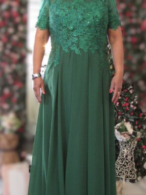 Unbranded Green Lace Top Gown Size 18