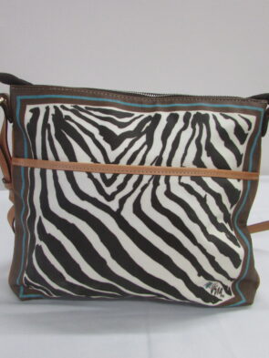 Brighton Vintage Zebra Crossbody Bag
