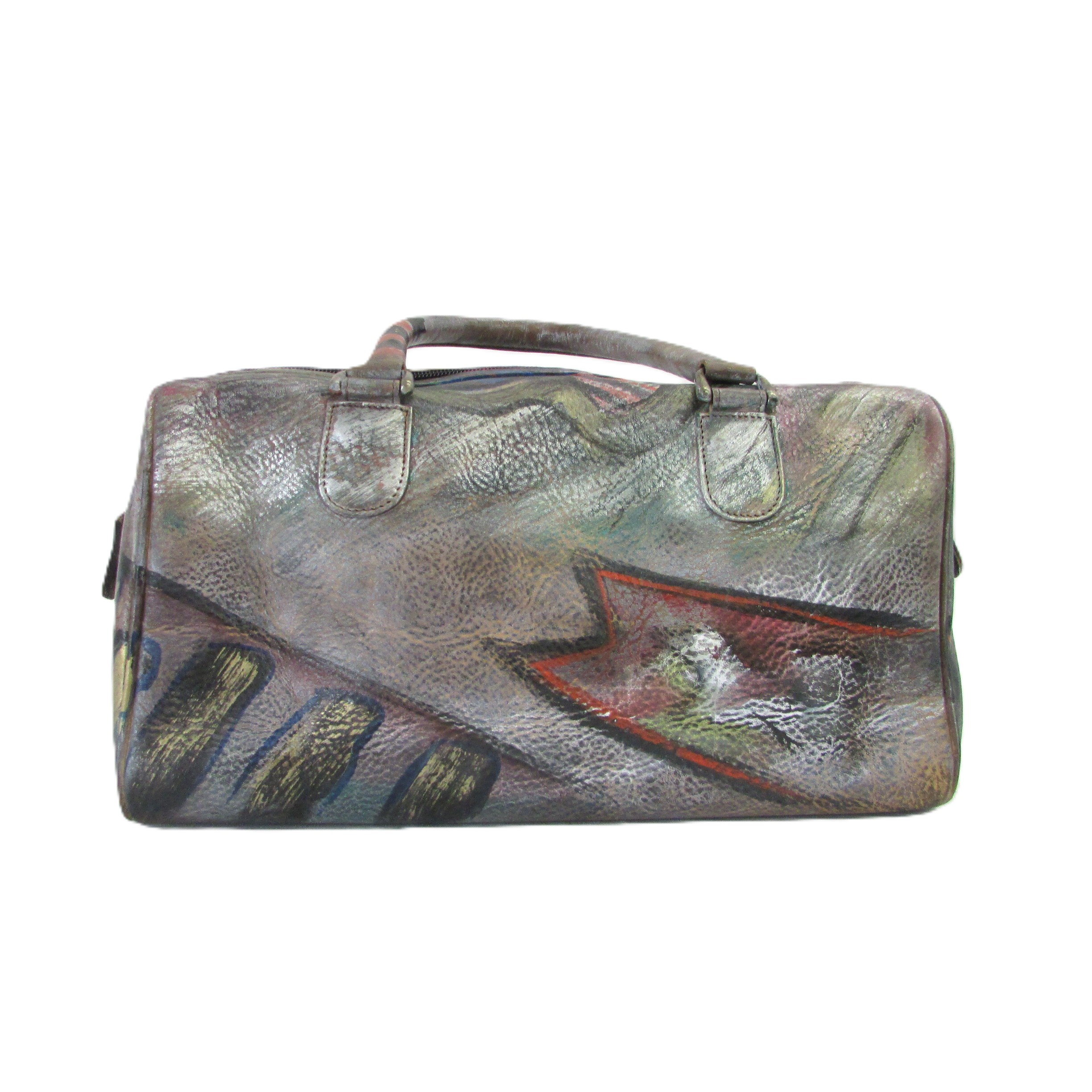Jane Yoo Vintage Artwork Tote Bowling Bag Purse - Image 2