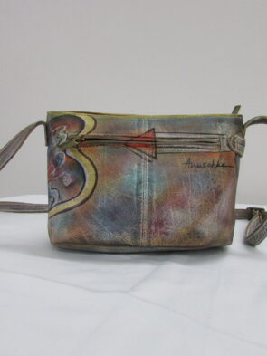 Anuschka Vintage Artwork Crossbody Shoulder Bag Purse