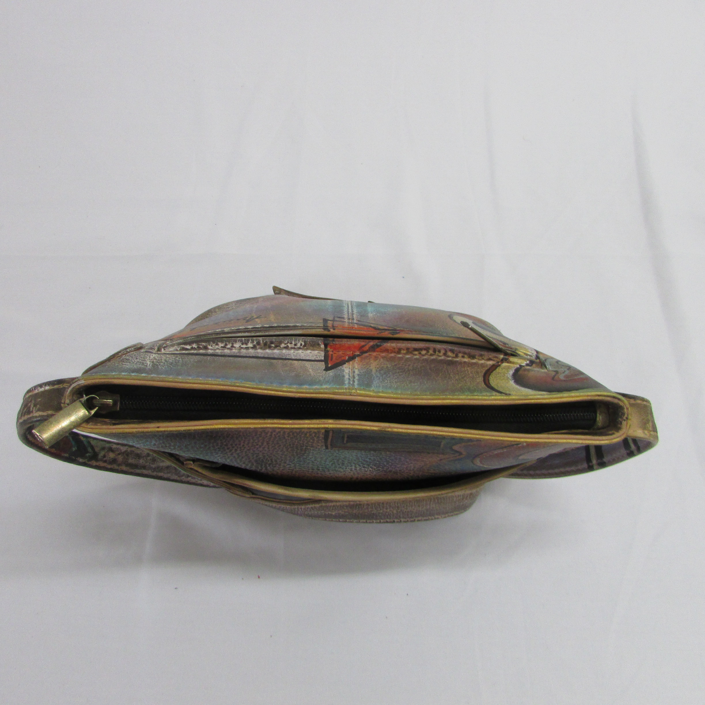 Anuschka Vintage Artwork Crossbody Shoulder Bag Purse - Image 5