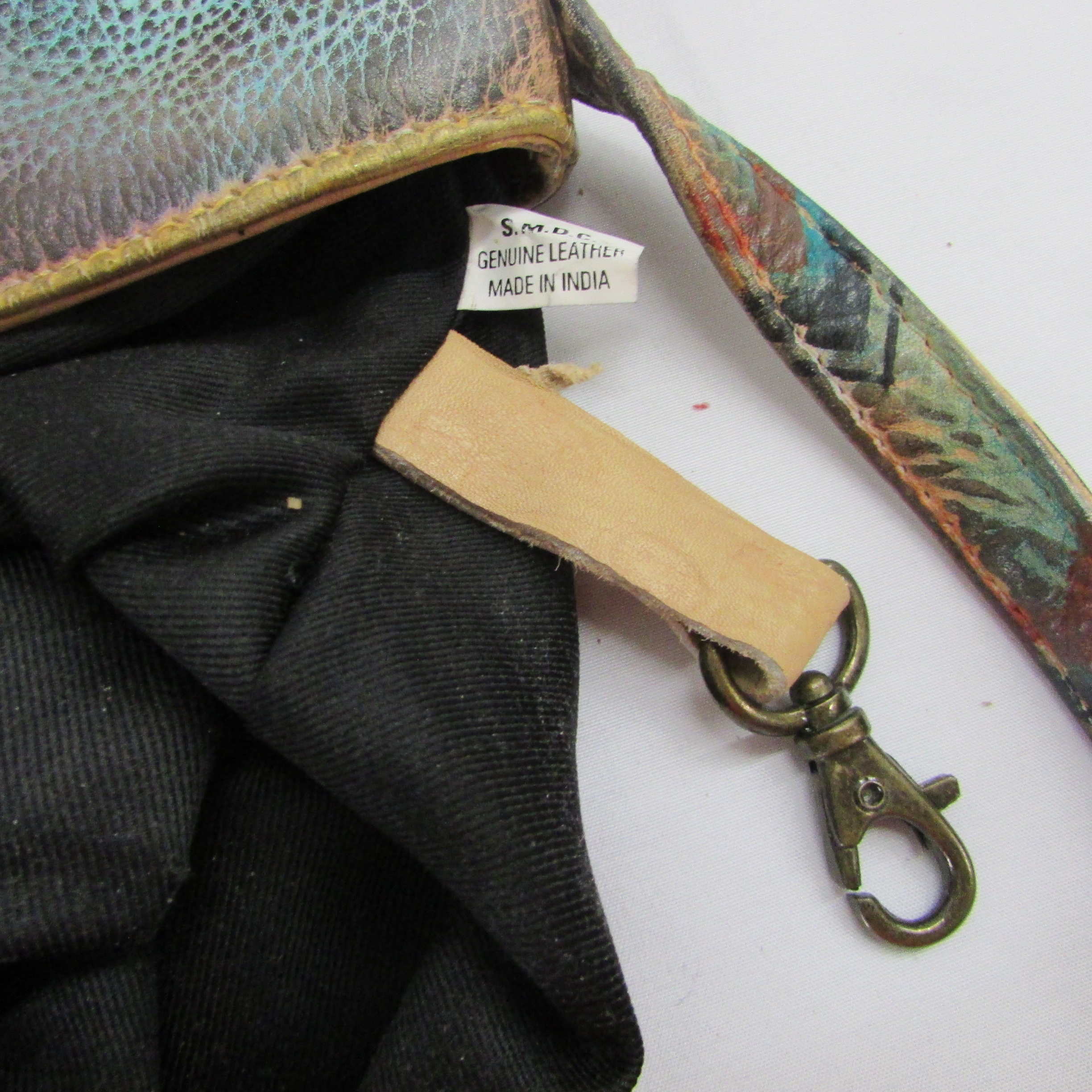 Anuschka Vintage Artwork Crossbody Shoulder Bag Purse - Image 9