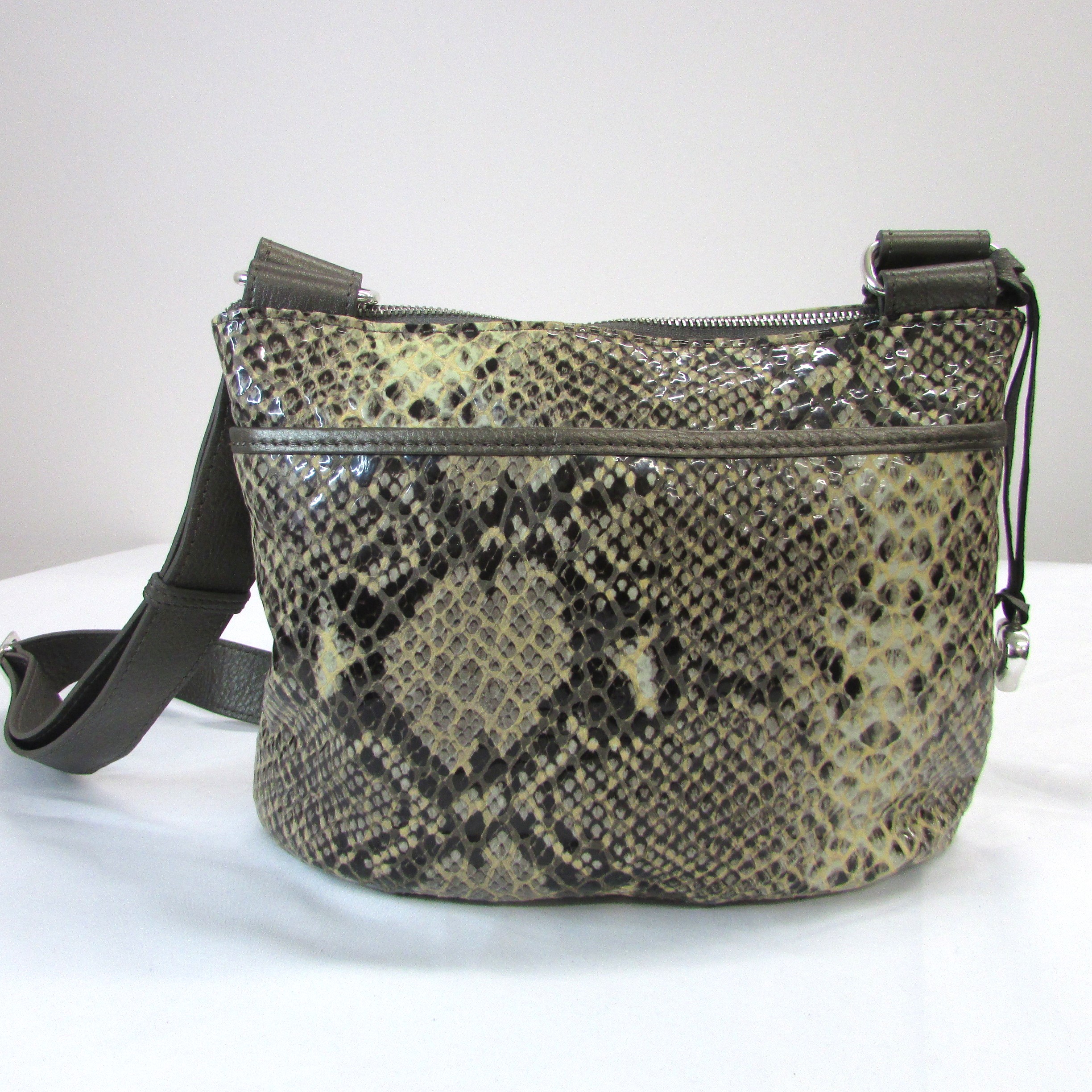Brighton Vintage Snakeskin Crossbody Purse