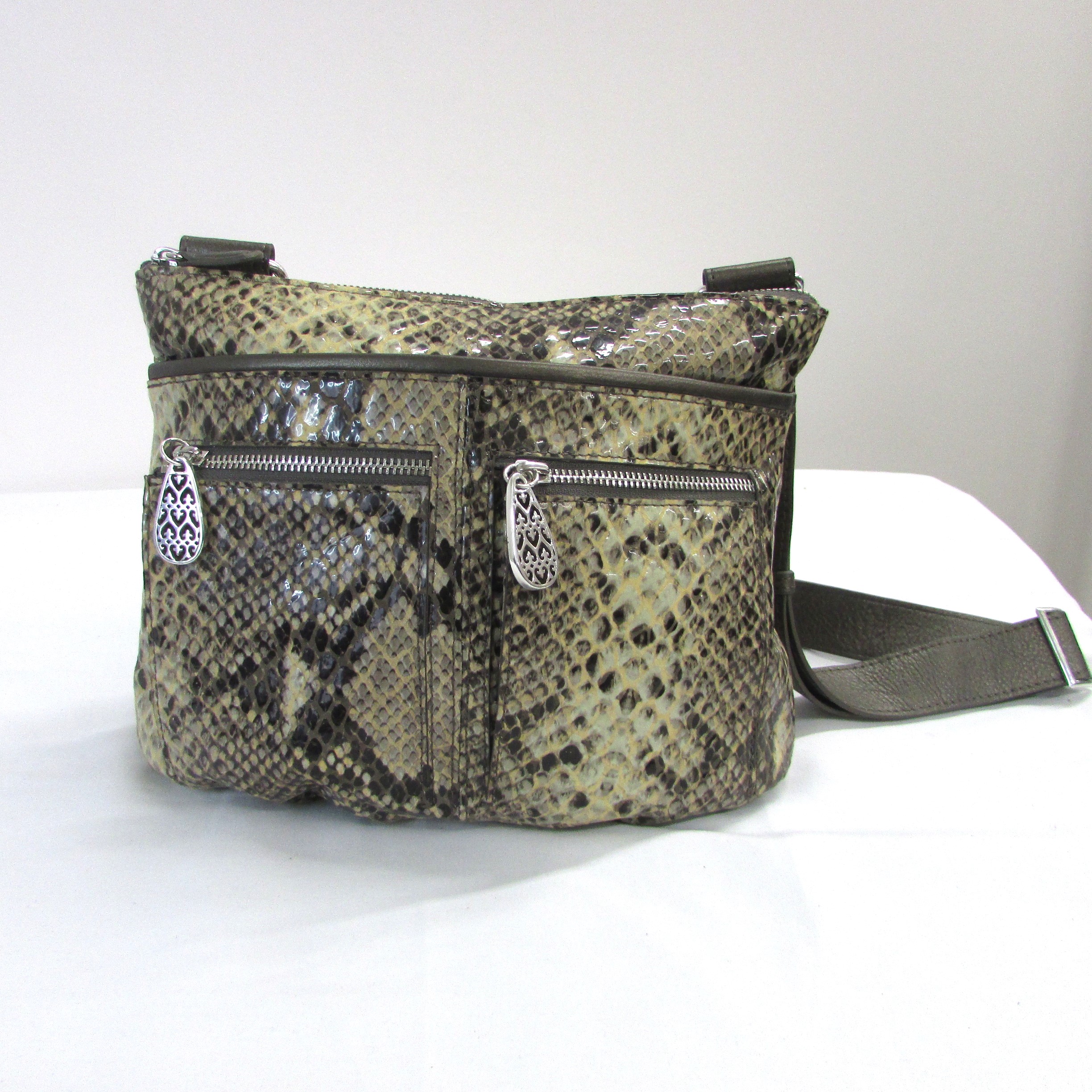 Brighton Vintage Snakeskin Crossbody Purse - Image 2