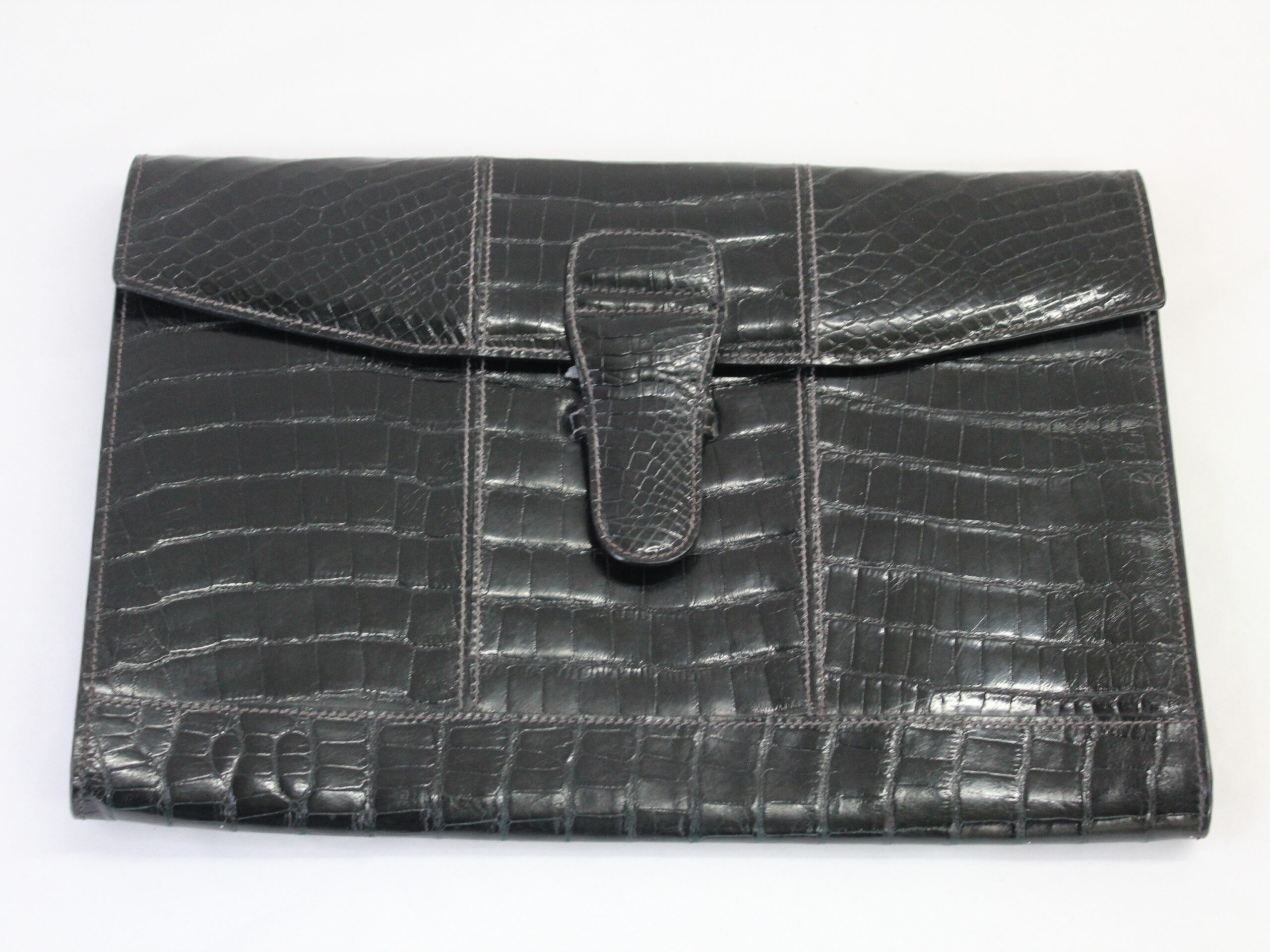 Napoleon Vintage Black Leather Envelope Purse