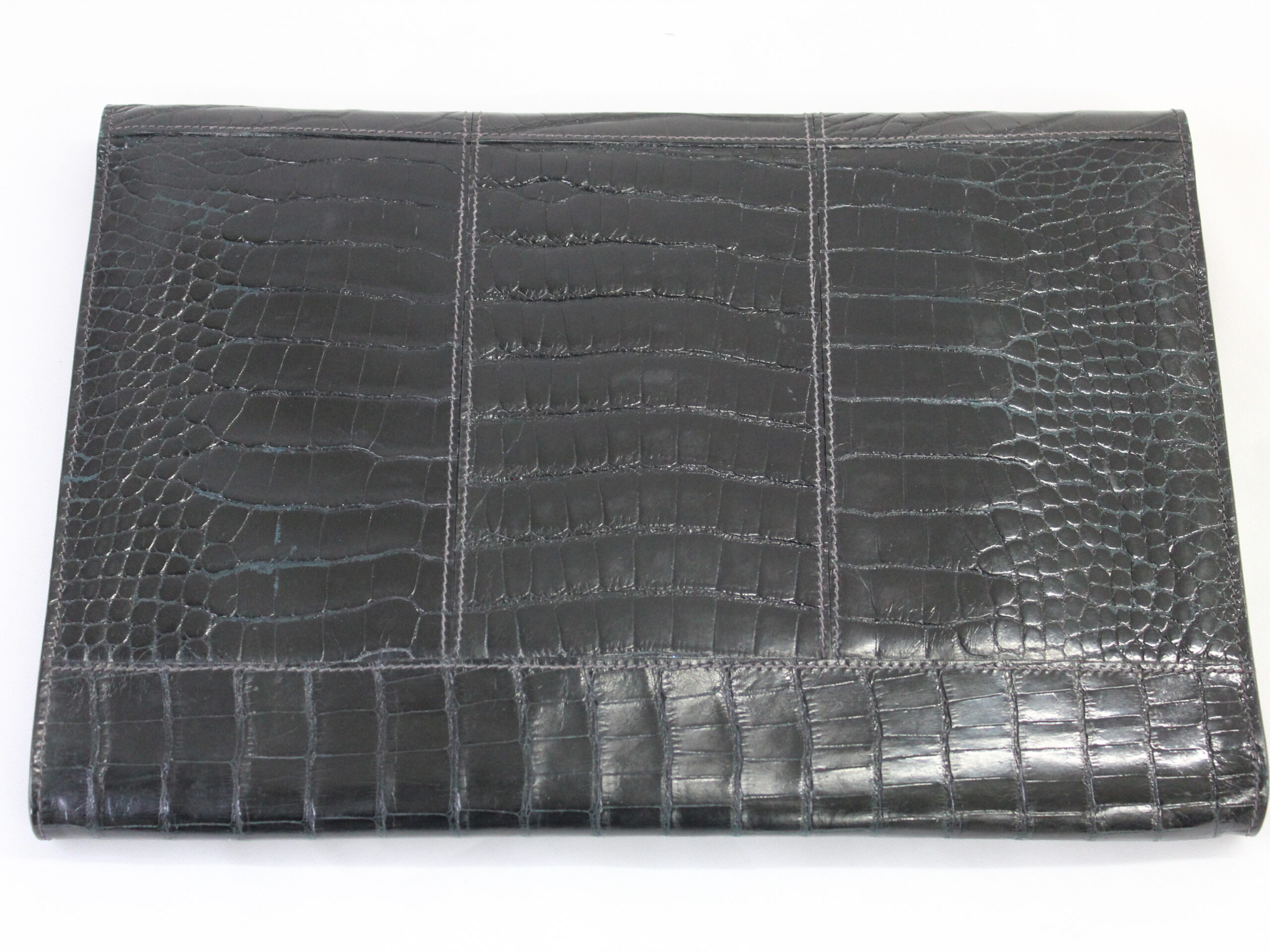 Napoleon Vintage Black Leather Envelope Purse - Image 2