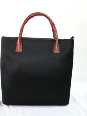 Monsac Vintage Fabric Black Totebag