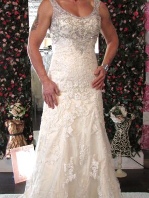 Morilee by Madeline Gardner Sleeveless Bridal Gown Size 6