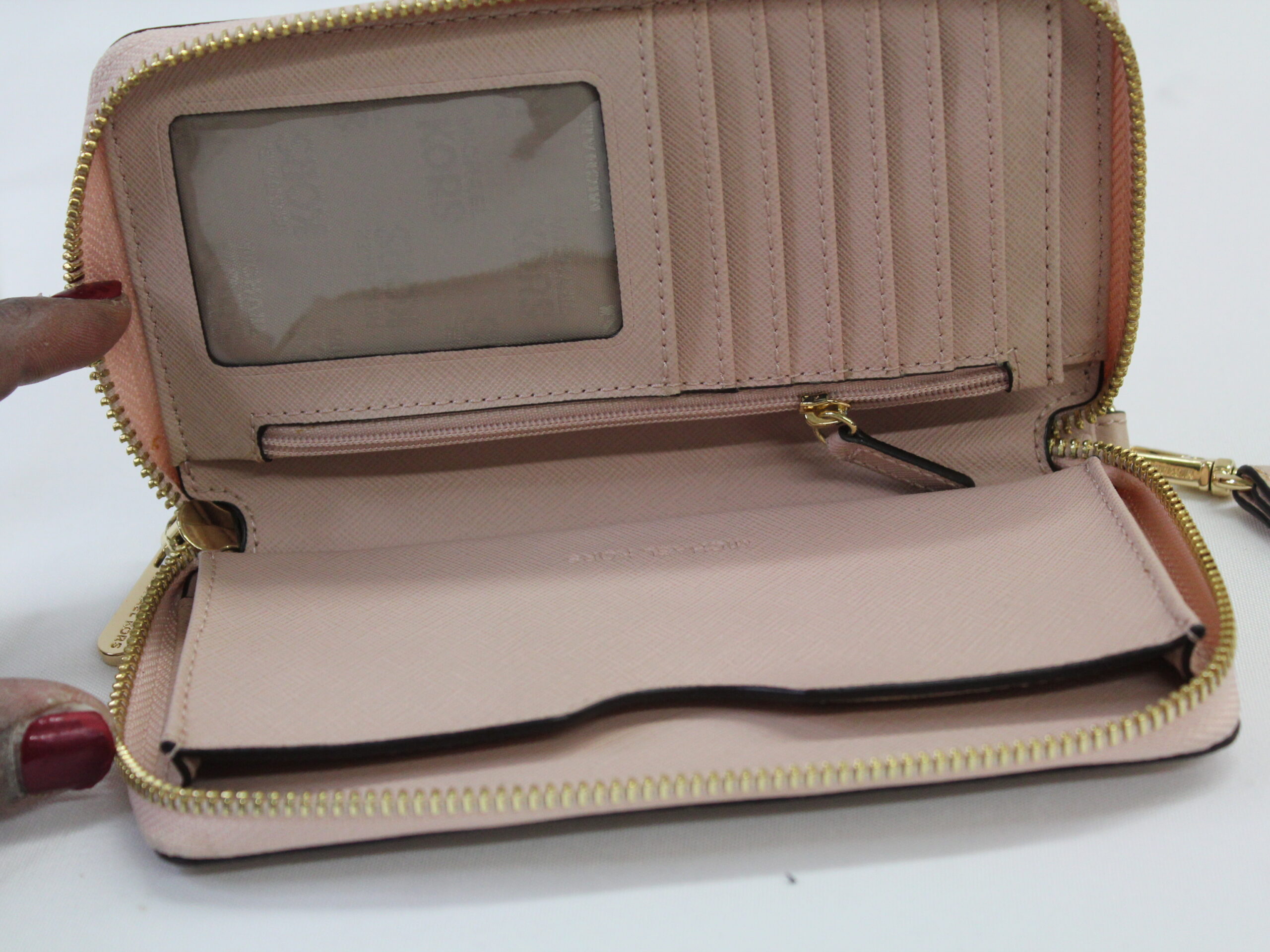 Michael Kors Champagne Bi Fold Wallet - Image 4