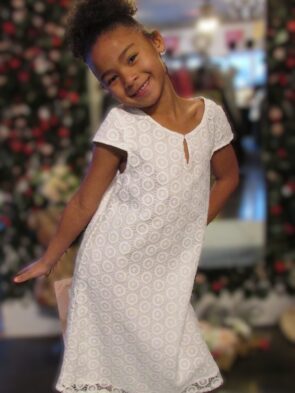 LOSAN Chic Cap-sleeve Flower Girl Dress Size 12