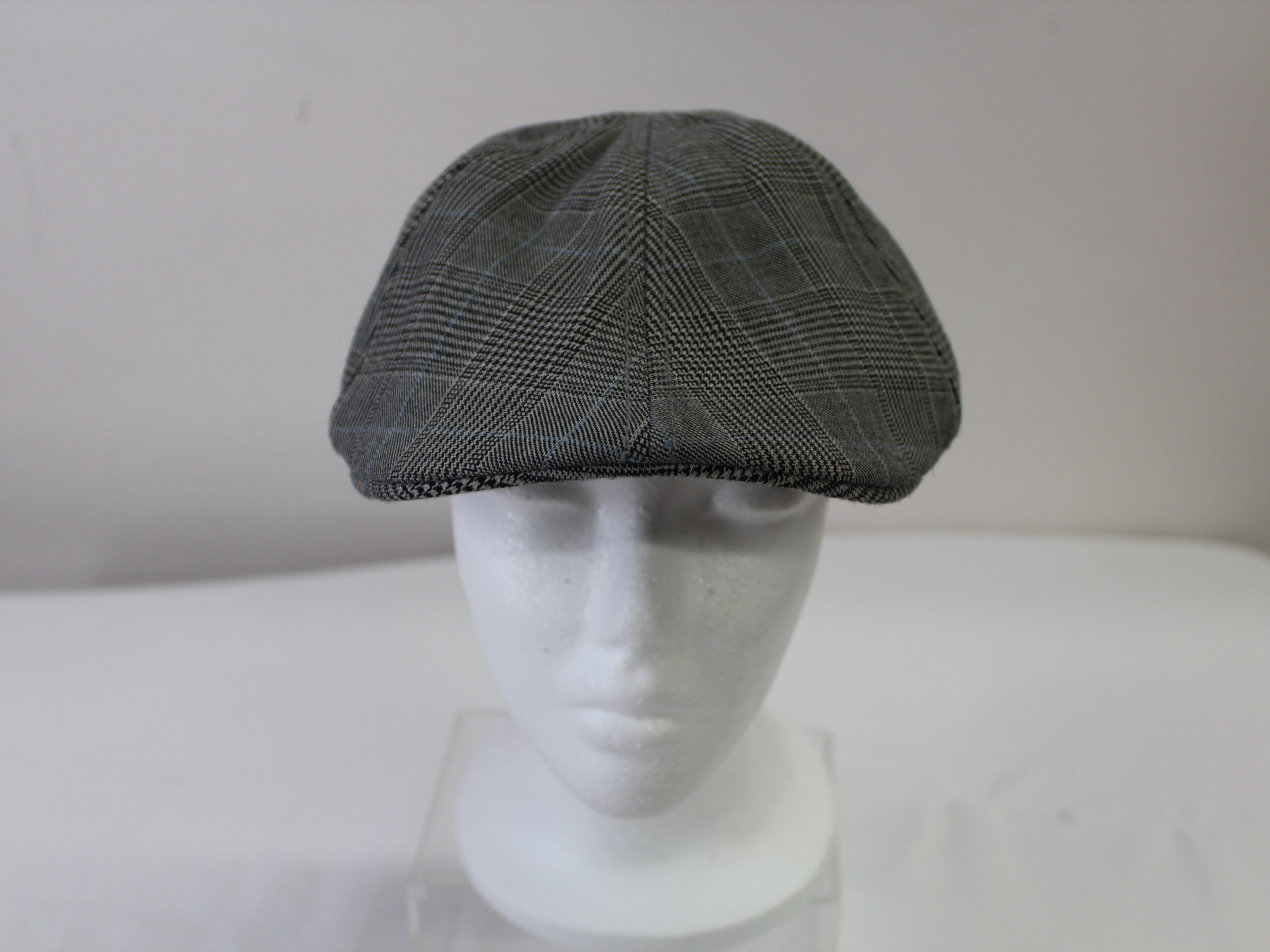 Vintage Stone Plaid Paperboy Hat
