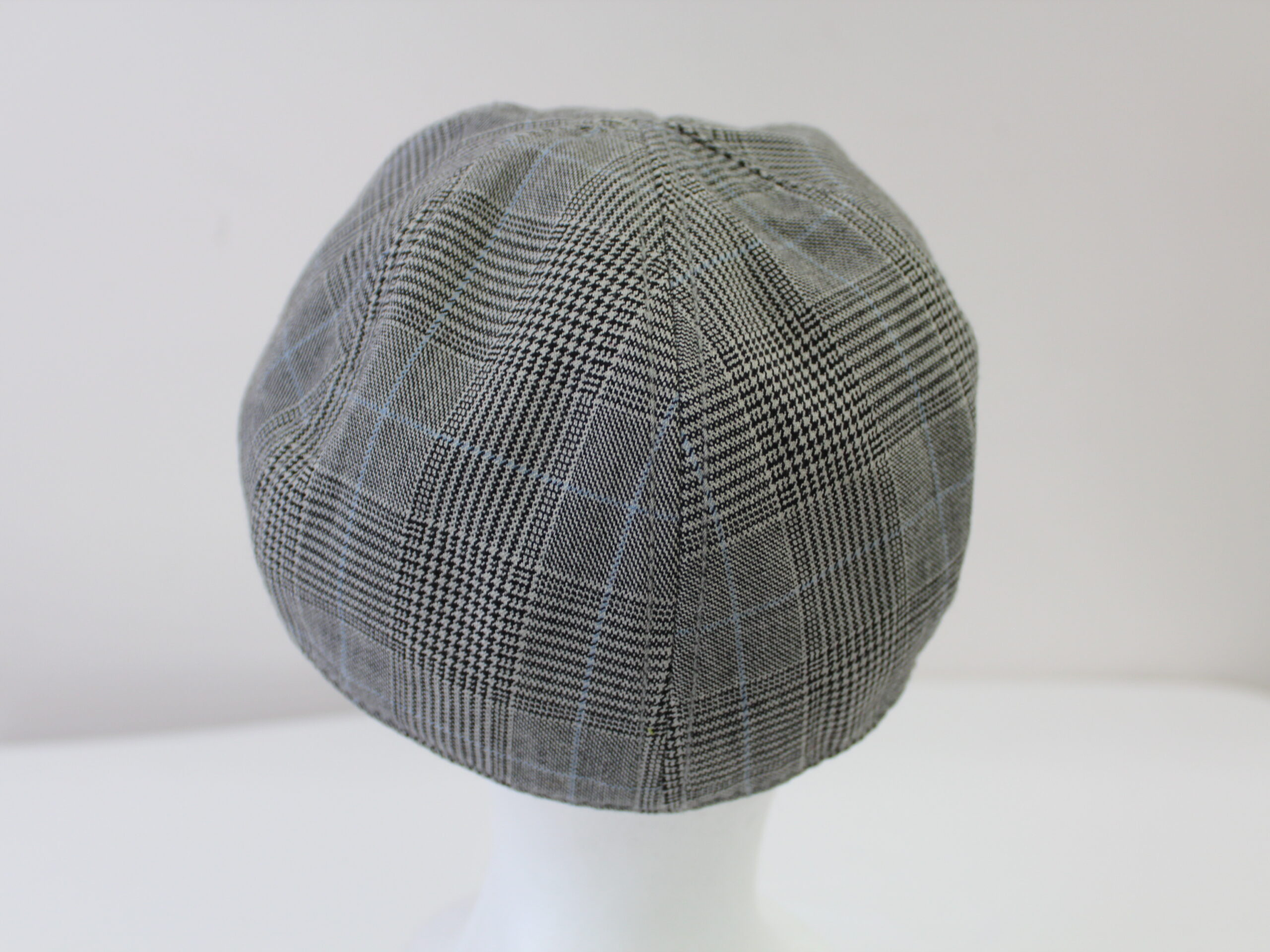 Vintage Stone Plaid Paperboy Hat - Image 3