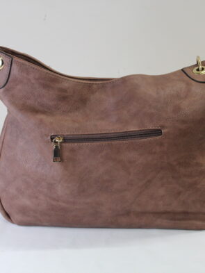 Designer Vintage Brown Leather Shoulder Bag