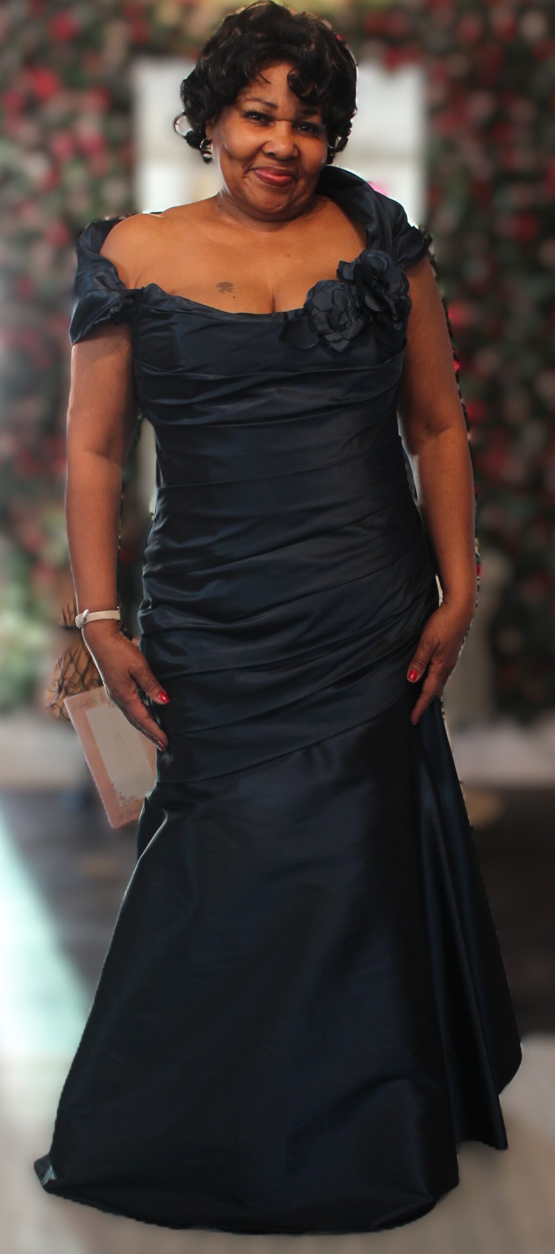 Lian Carlo Couture Navy Gown Size 16