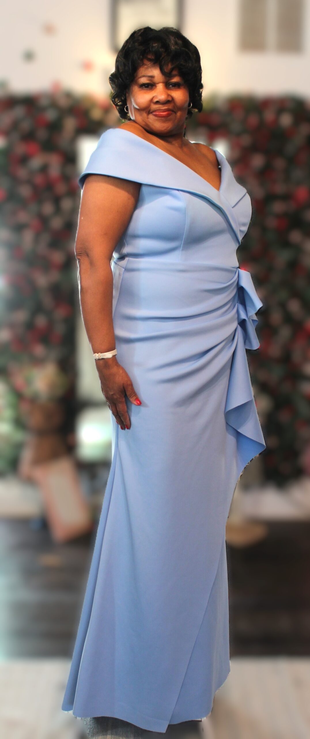 Xscape Perwinkle Blue Gown Size 12 - Image 3