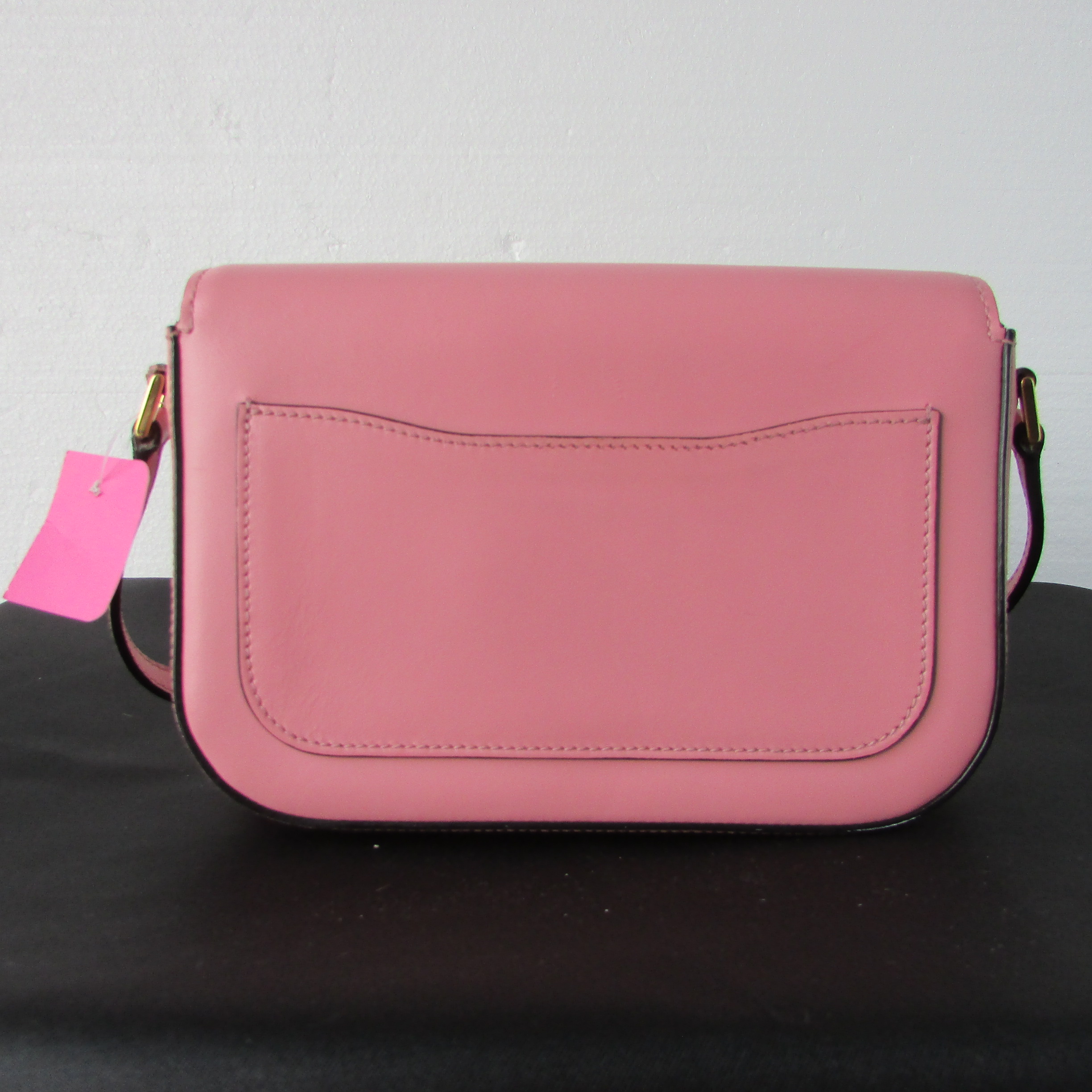 Prada Women Genuine Pink Leather, City Calf Pink Crossbody Bag Purse, w Gold - Image 12