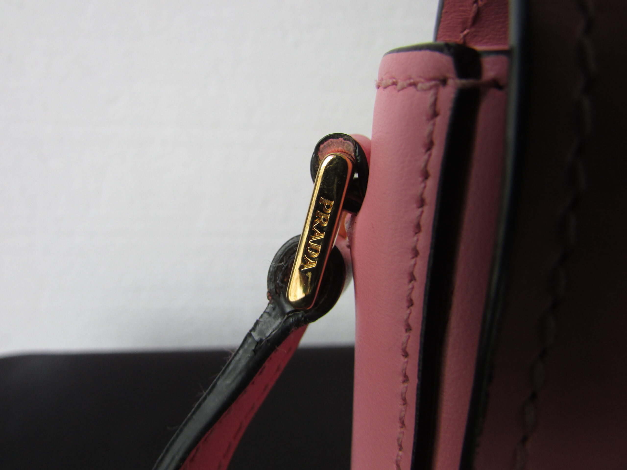 Prada Women Genuine Pink Leather, City Calf Pink Crossbody Bag Purse, w Gold - Image 7
