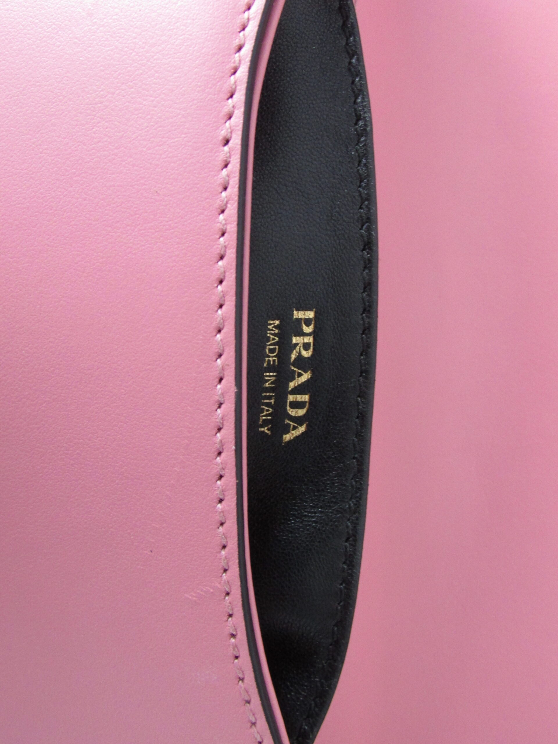 Prada Women Genuine Pink Leather, City Calf Pink Crossbody Bag Purse, w Gold - Image 3