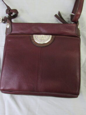 Brighton Vintage Crossbody Maroon Purse