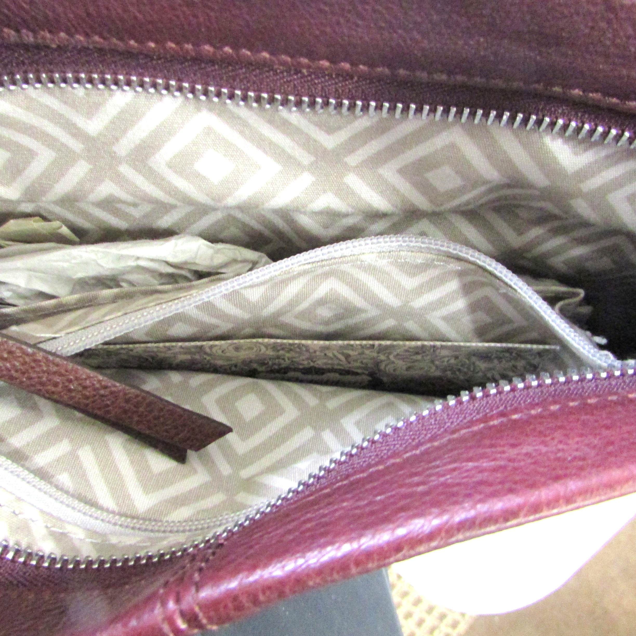 Brighton Vintage Crossbody Maroon Purse - Image 2