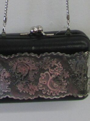 Brighton Ladies Black Clutch with Chain Shoulder Strap