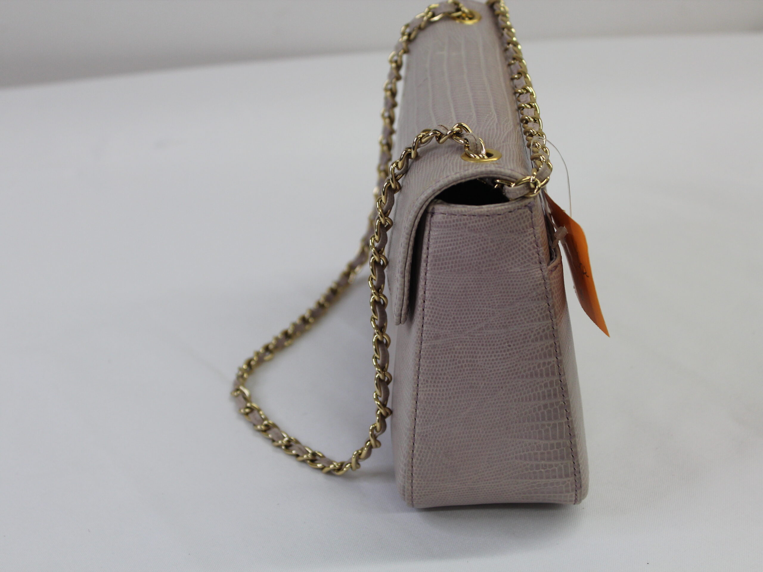 Ann Taylor Vintage Gray Leather Shoulder Purse - Image 5