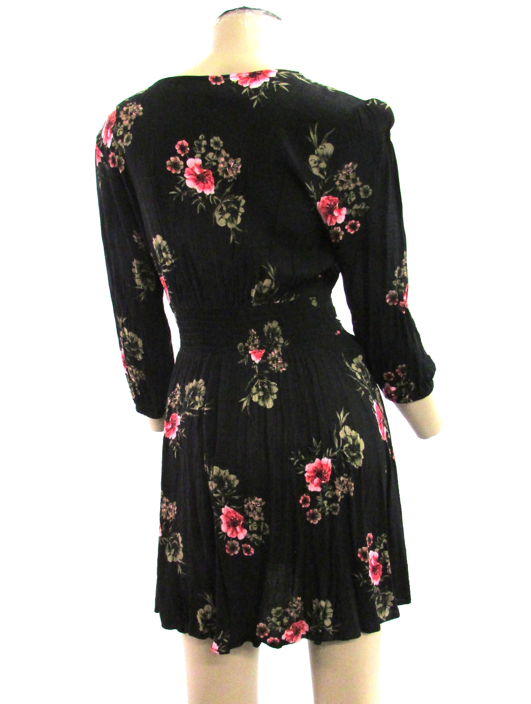 American Rag Dress, Black Floral Print Size M - Image 3