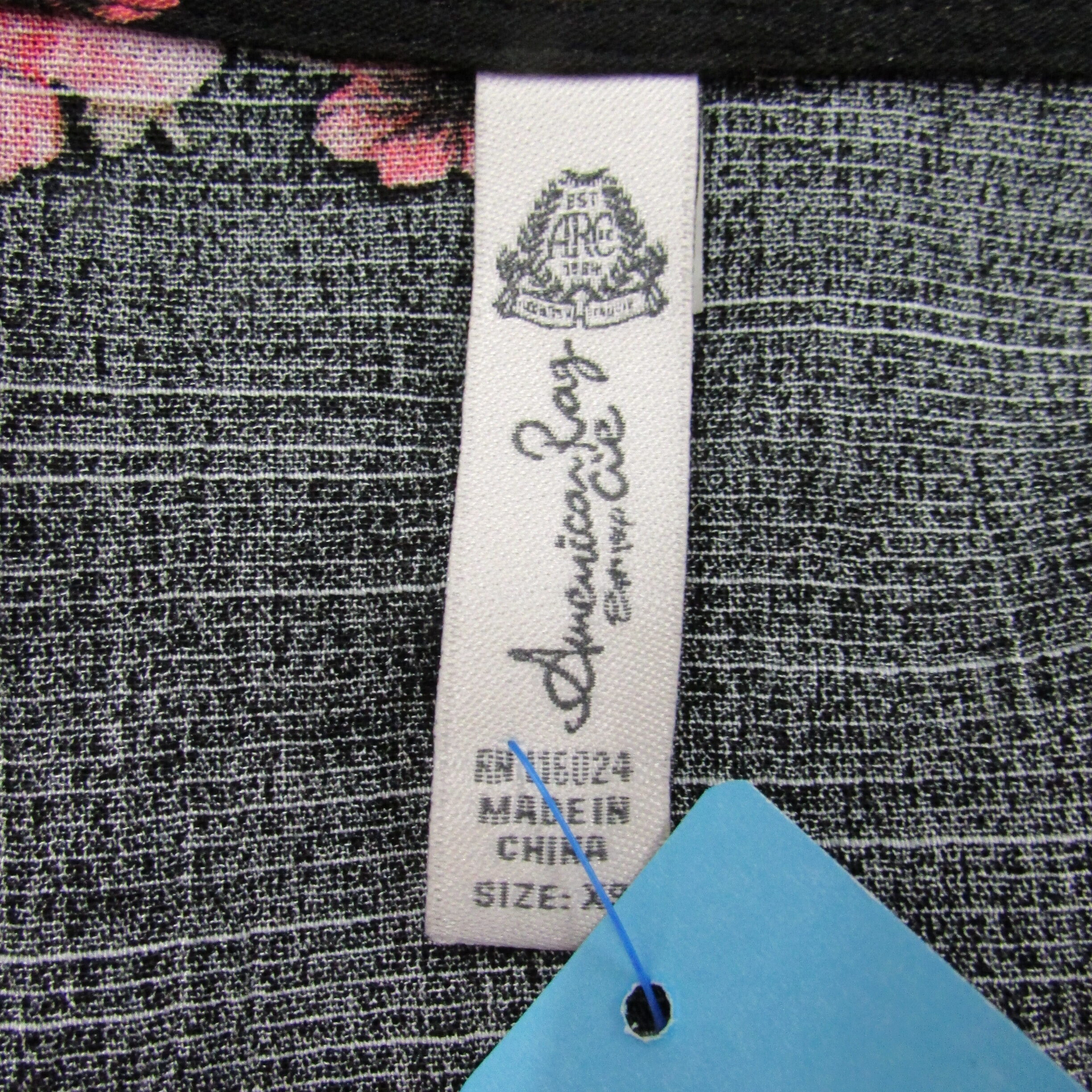 American Rag Dress, Black Floral Print Size M - Image 4